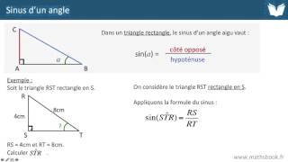 Sinus Dun Angle Propriété Et Exemple - Cours De Maths