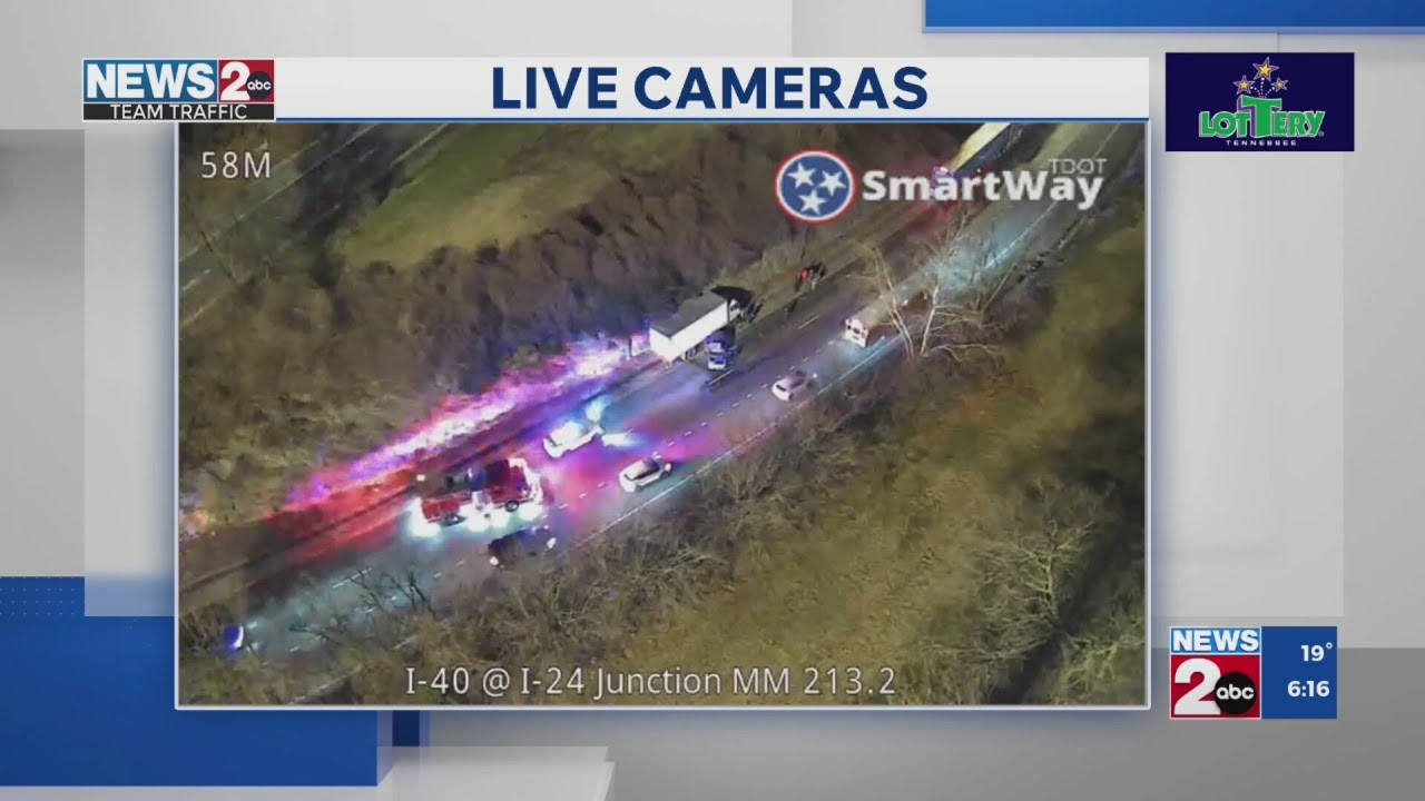 Injuries reported after multi-vehicle crash on I-40 in Nashville - YouTube