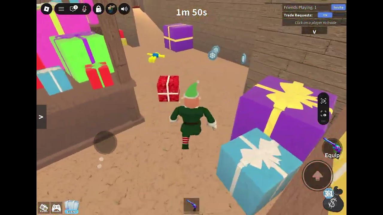 Become an ELF in MM2 while being SHERIFF and I almost LOST (GLITCH??)