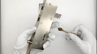 Argentina style steel privacy mortise door lock with two key for aluminum frame door