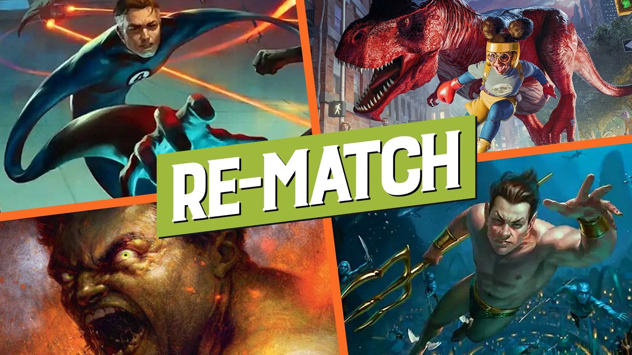 RE-MATCH! Mr. Fantastic, Moon Girl, Namor, Hulk | Marvel Super Heroes Commander Gameplay thumbnail