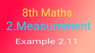8th Maths chapter 2.Measurement Example 2.11
