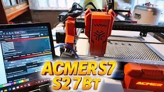картинка: Лазерный гравер ACMER S2 7 Вт 🔥 сборка, настройка, гравировка по дереву и резка фанеры