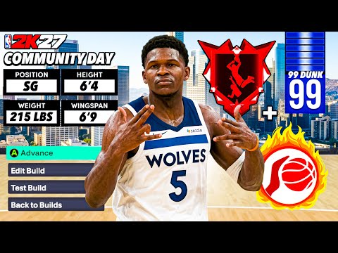 This ANTHONY EDWARDS BUILD is UNSTOPPABLE on NBA 2K27!