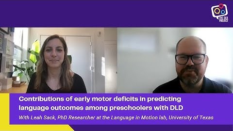 Contributions of early motor deficits in predicting language outcomes among preschoolers with DLD