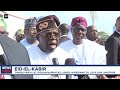 Tinubu prays at Dodan Barracks, urges Nigerians to love one another