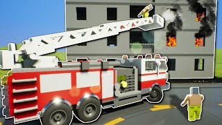 FIRE RESCUE MISSION! - Brick Rigs Multiplayer Gameplay - Lego Rescue Roleplay screenshot 4