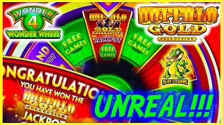 UNBELIEVABLE LAST SPIN COMEBACK! ZERO TO HERO! Wonder 4 Wonder Wheel Buffalo Gold SUPER FREE GAMES! screenshot 4