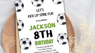 Soccer Birthday Invitations: How to Edit on Zazzle  #zazzle #etsy  @Etsy @zazzle