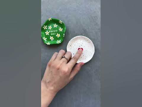 Тарелочки из глины - YouTube
