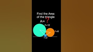 How to solve area?|IQ test #area #tangent #tangentline  #geometry #maths #mathriddles #math #shorts