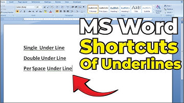 Ms Word Shortcut Key Underline | Underline Secret in MS Word 3 Shortcut Key You Must Know Urdu/Hindi
