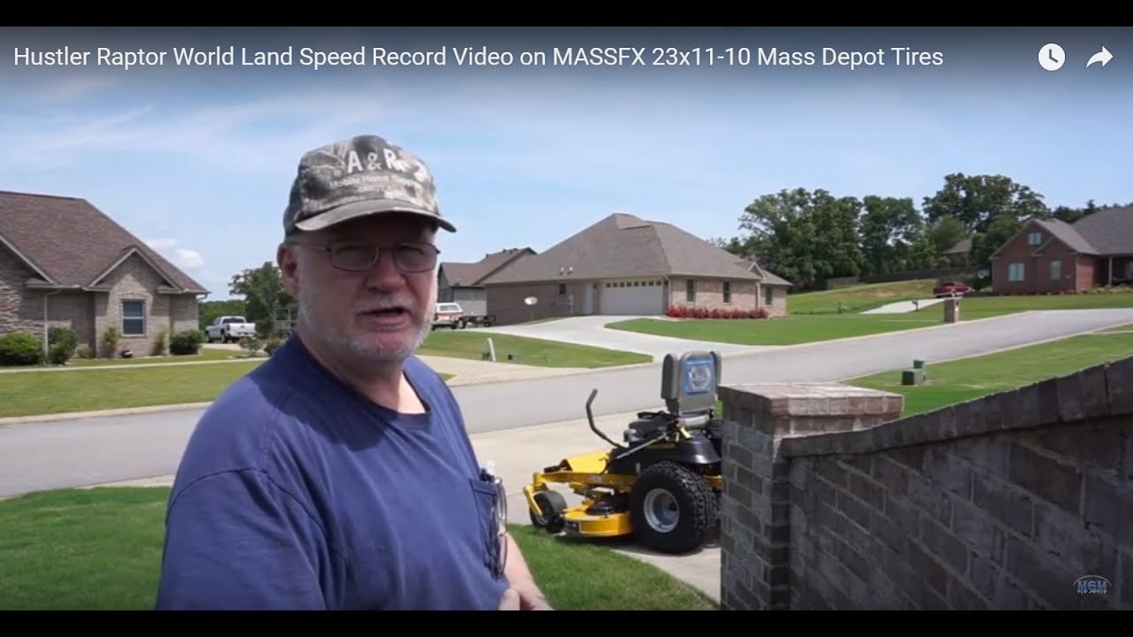 Hustler Raptor World Land Speed Record Video on MASSFX 23x11-10 Mass Depot Tires