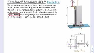 Chapter 5 Bending of Beams - Lecture 15 - Combined Loading - Example 4