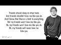 Ed Sheeran - Friends (Lyrics) 🎵