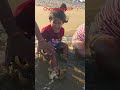 Riya &amp; Niya Playing in Sand | Suddenly a Huge Wave Hit Them 🌊😂 ||#Riya_Kalingi #shortsfeed #chennai