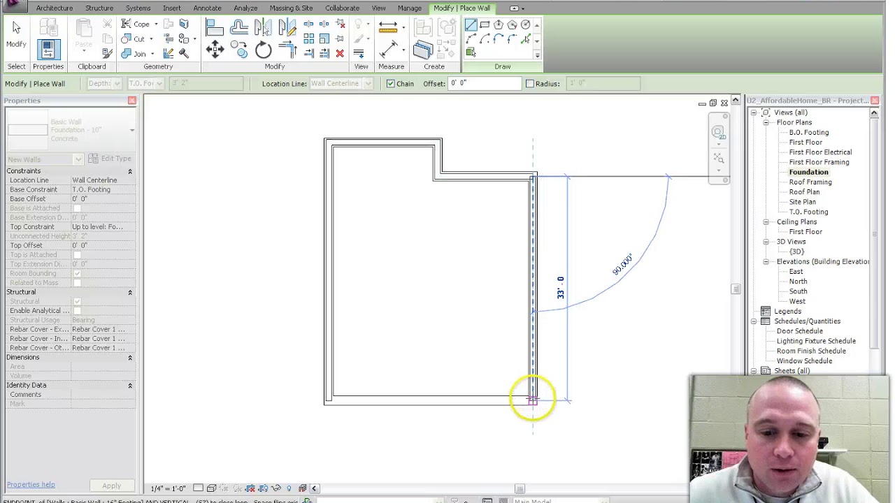 L23 Revit Footings Foundation Walls Floors Youtube