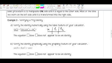 Precalc Honors 5.1 Video Notes