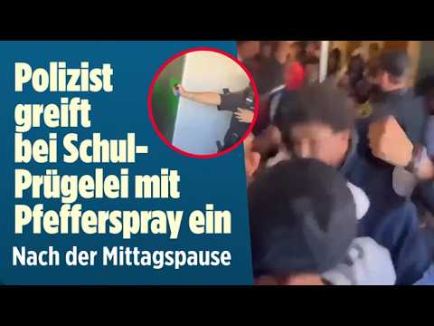 SCHLÄGEREI IN DER SCHULE: Polizei setzt Reizgas ein!