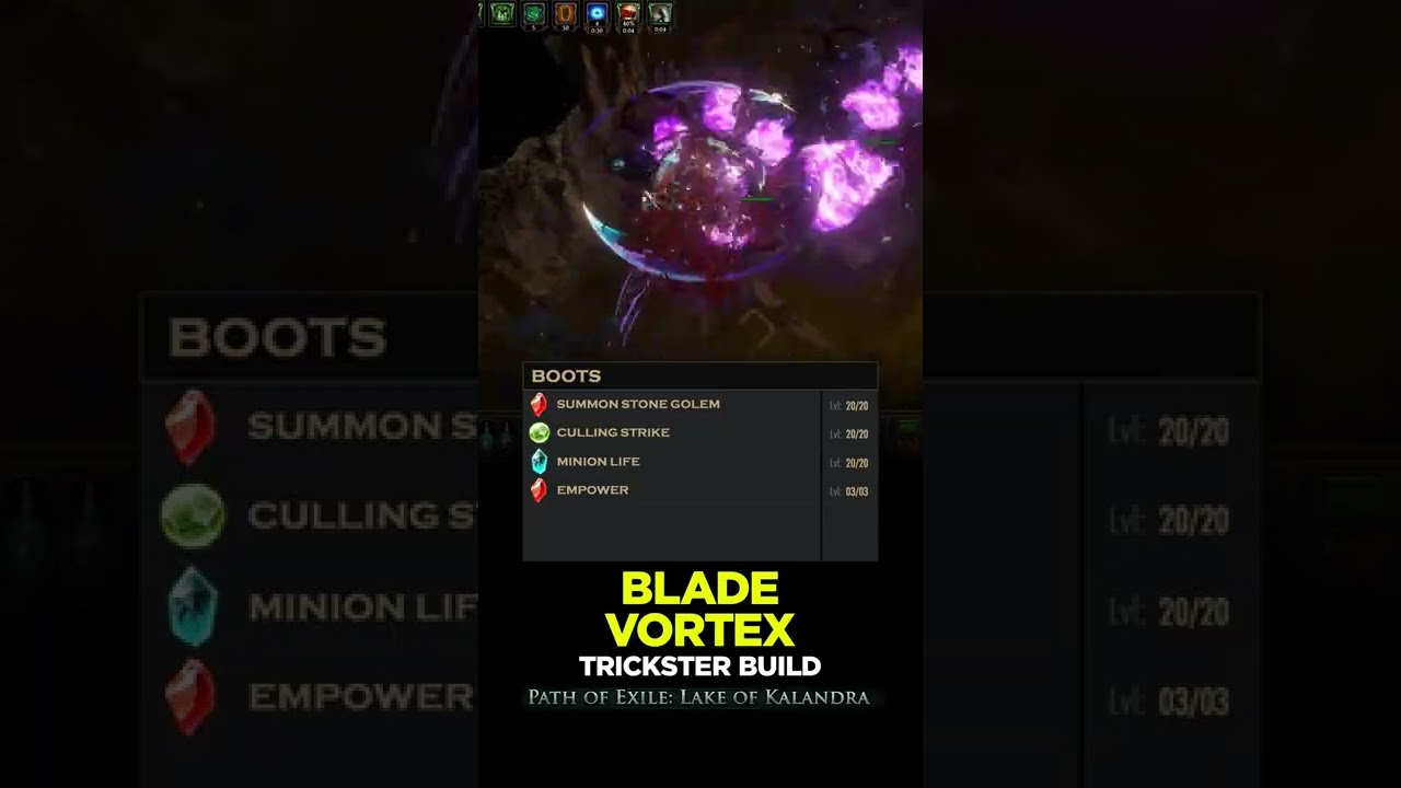 QUICK BUILD - BLADE VORTEX TRICKSTER | PoE Builds | #shorts #pathofexile #poe