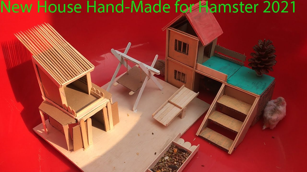 New House Hand Made for Hamster 2021 DIY nice little house with