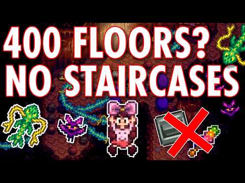 I Got Almost 400 FLOORS in the Skull Caverns with NO stairs or cheats