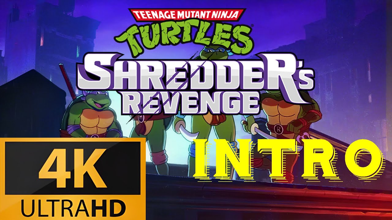TMNT The Shredder's Revenge Intro (AI Enhanced 4k 60fps) YouTube