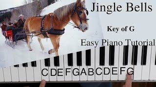 🎄Jingle Bells 🔔  -James Pierpont (Key of G)//EASY Piano Tutorial