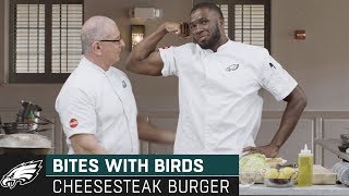 Nelson Agholor & Robert Irvine Cook Up A Cheesesteak Burger Bites With Birds