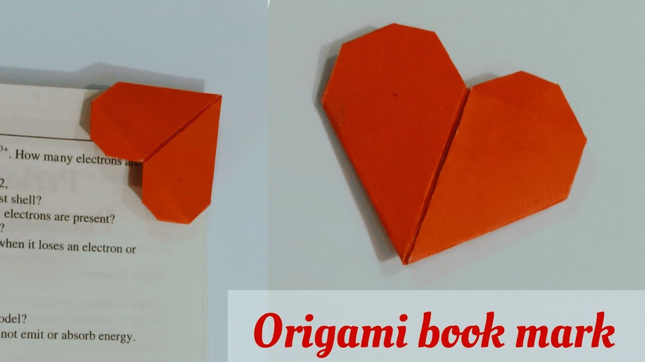 How to make a Corner Bookmark DIY | Origami Heart ❤️Easy Origami  Heart Bookmark Corner