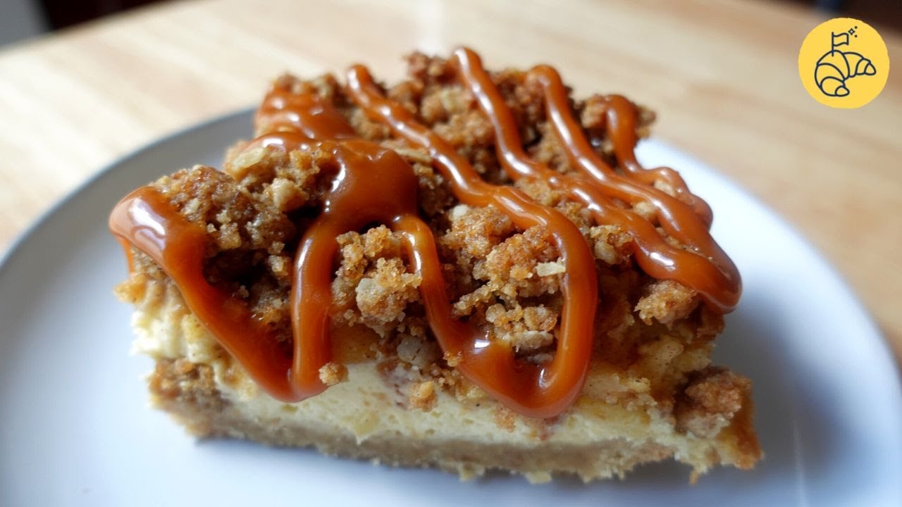 CHEESECAKE CON CRUMBLE Y PAY DE MANZANA