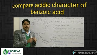compare acidic character of benzoic acid and Ortho effect in detail