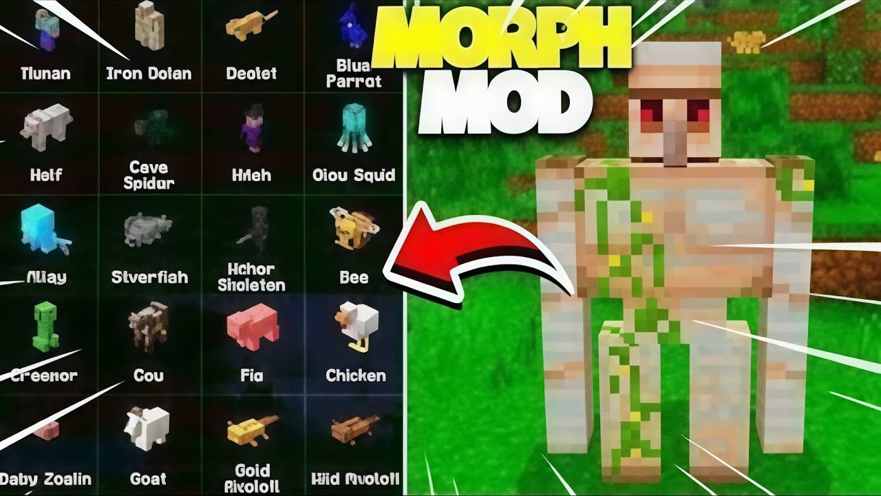 Morph mod minecraft pe 1.21.101 । Addon morph mcpe 1.21
