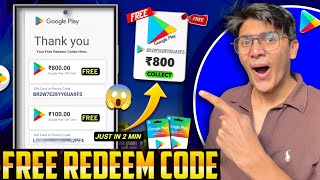 GET FREE ₹800 REDEEM CODE INSTANT | REDEEM CODE FREE | HOW TO GET GOOGLE PLAY STORE REDEEM CODES ... screenshot 2