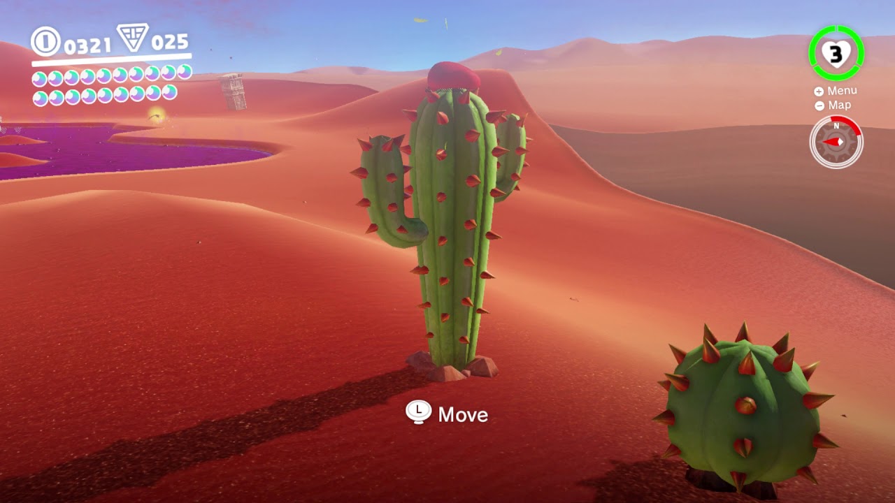 Super Mario Odyssey Sand Kingdom Moon 40 Wandering Cactus
