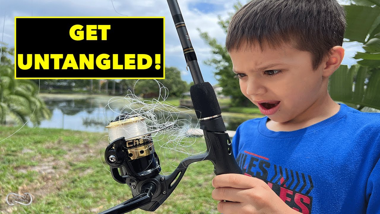 HOW TO UNTANGLE YOUR FISHING REEL FOR KIDS AND BEGINNERS 