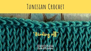 Binding off in Tunisian crochet different methods - TUNISIAN CROCHET SCHOOL