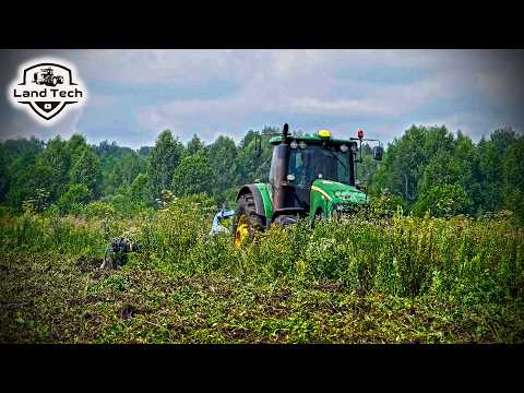 THREE JOHN DEERE 8430 tractors against 5-year-old weeds! Bringing a fallow field back to life