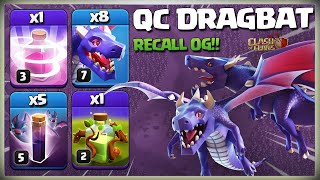 Th12 Pro Attack! Th12 No Siege Queen Charge Recall Dragbat W/ Overgrowth Spell in Clash of clans coc