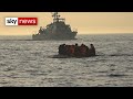 Sky News witnesses Channel migrant rescues