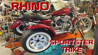 Rhino trikes build a 1950's Hot rod inspired Harley Davidson Sportster trike