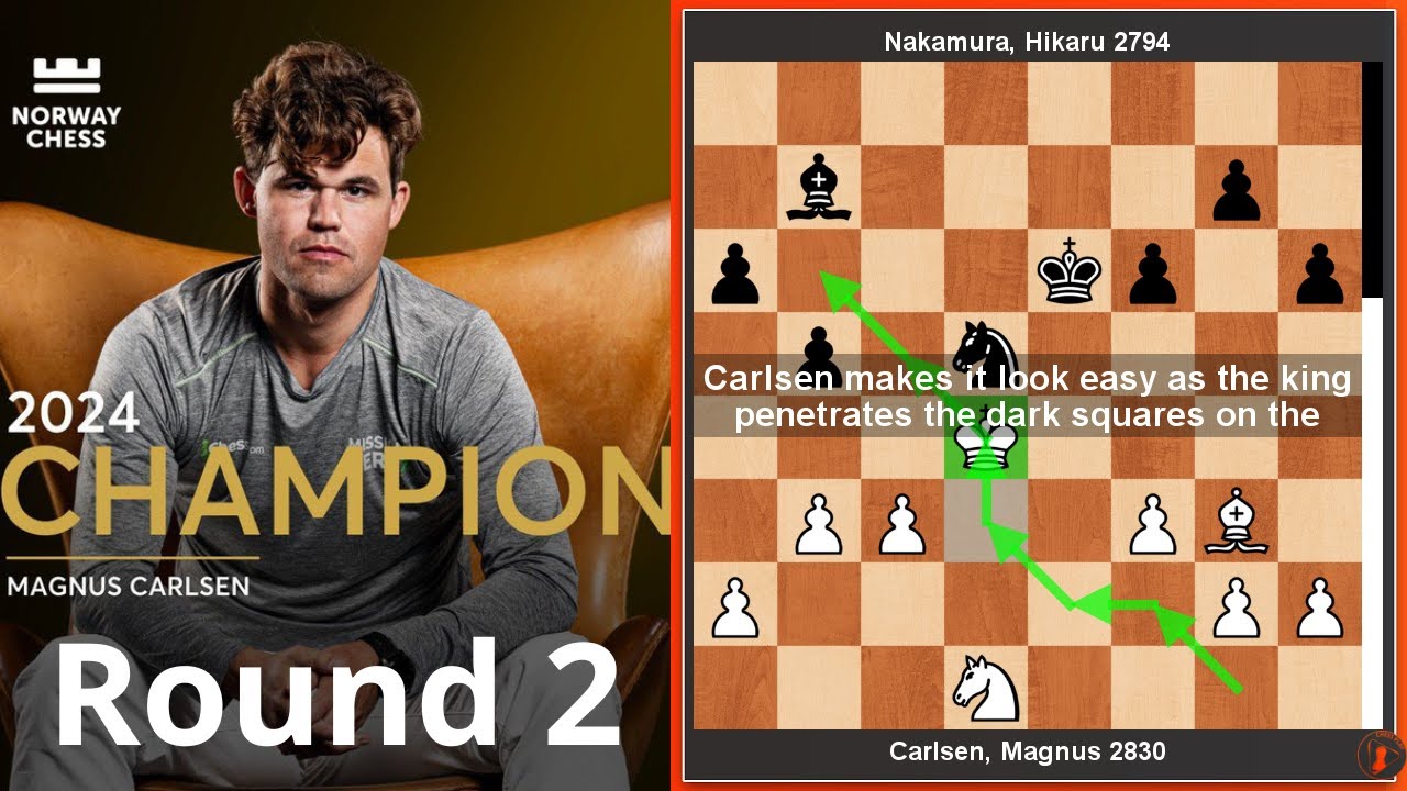Magnus Carlsen vs Hikaru Nakamura - Norway Chess 2024 #chessgame