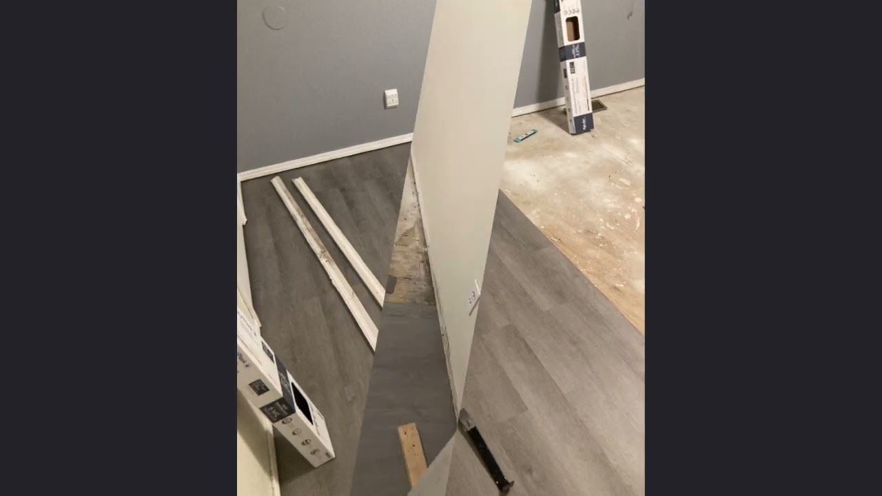 Waterproof Vinyl Plank Flooring Install Before, During, and After