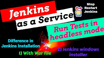 Jenkins as a service | Headless mode | Start, Stop & Restart Jenkins on Windows with war/msi package