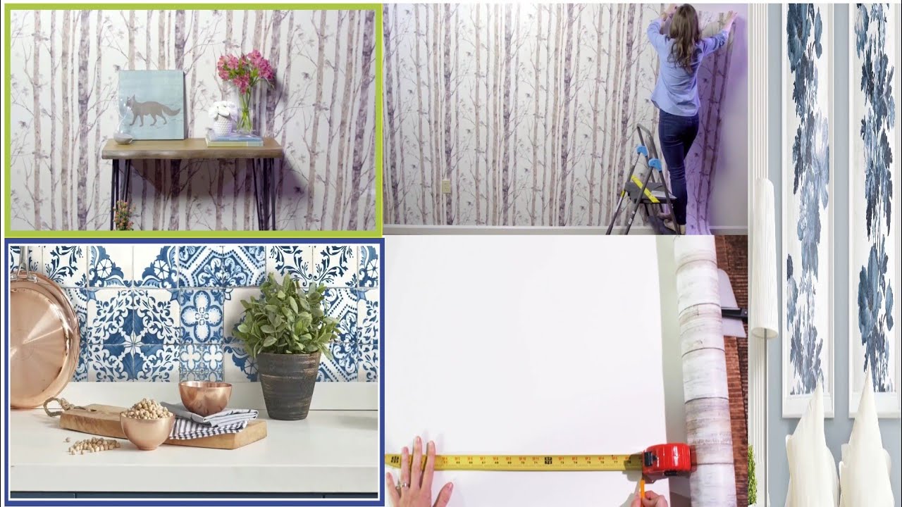 How to install roommate peel and stick wallpaper ,complete method .  
