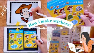 How i make stickers | caraku bikin stiker | ipad drawing screenshot 5