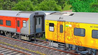 📺Wap-7 Electric Loco Coupling LHB Tejas Rajdhani To LHB Red Coaches || LHB Sleeper Coaches