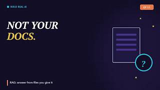 Build Real AI - Make the LLM Answer From Your Own Data (RAG, Simply)