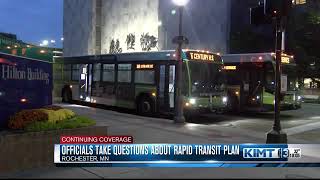 Officials take questions about rapid transit plan