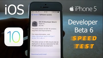 iOS 10 Beta 6 on iPhone 5 Speed Test